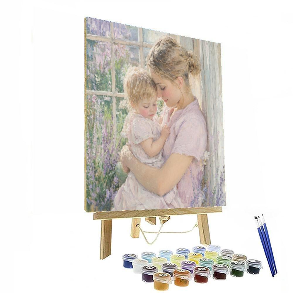 Mary Cassatt Inspired Mother And Child paint by color
