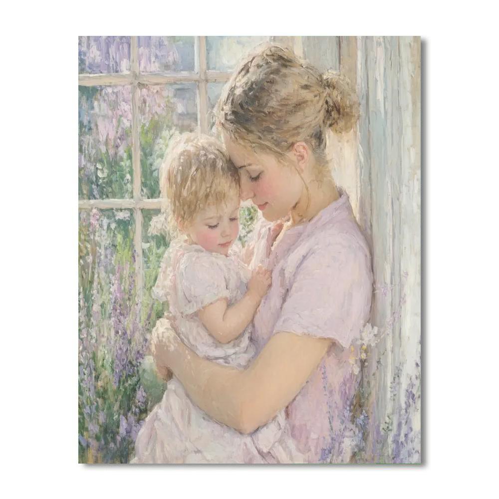 Mary Cassatt Inspired Mother And Child paint by color