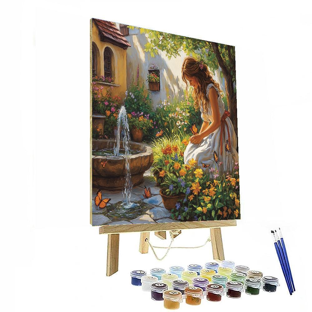 Maid Marian Garden Smile painting number kit