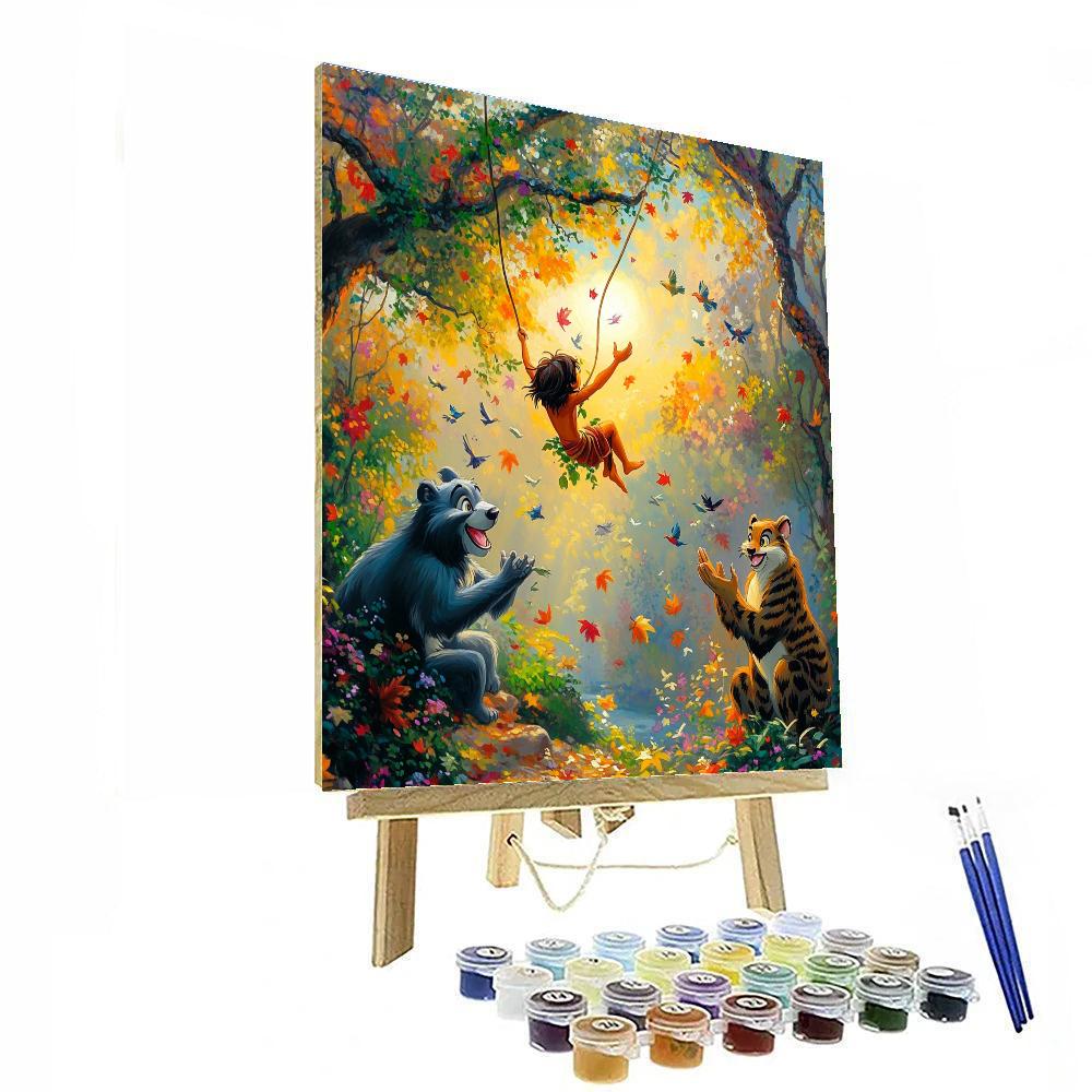 Mowgli Jungle Swing Number painting