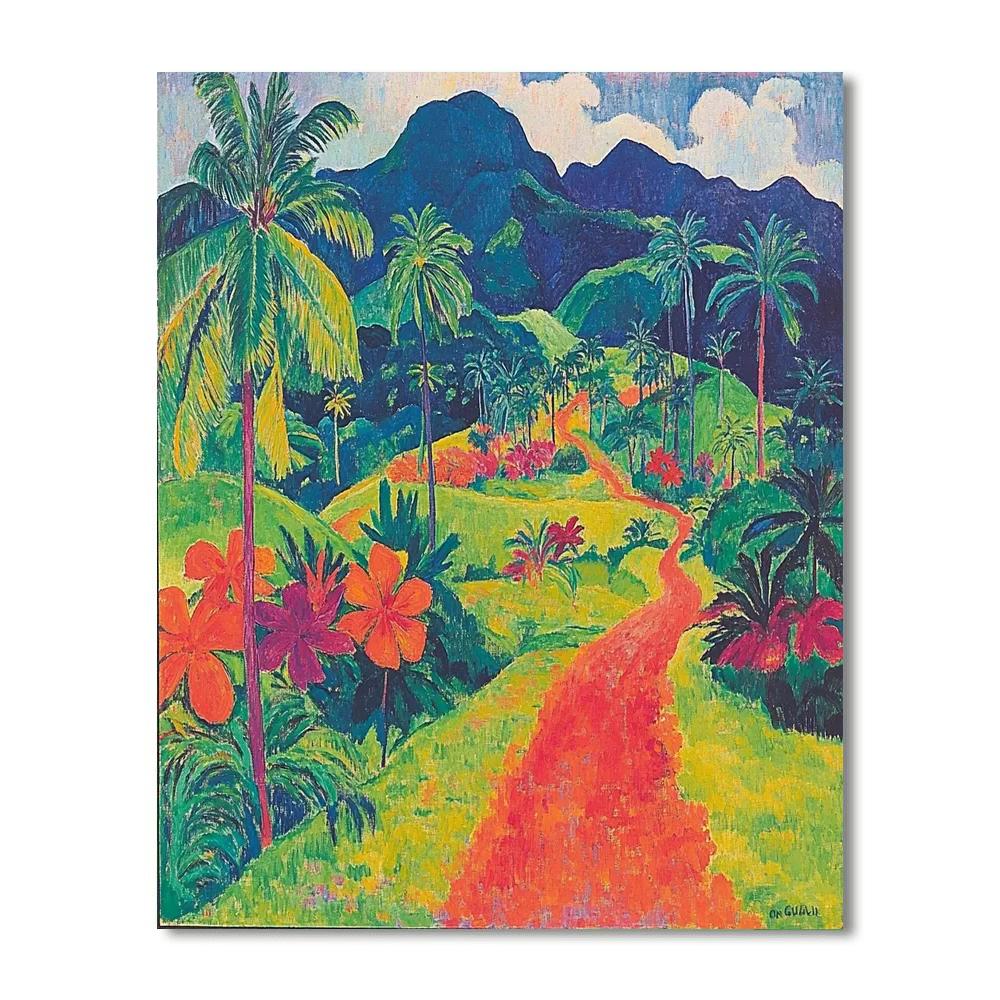 Paul Gauguin Inspired Tropical Landscape Painting by numbers kit