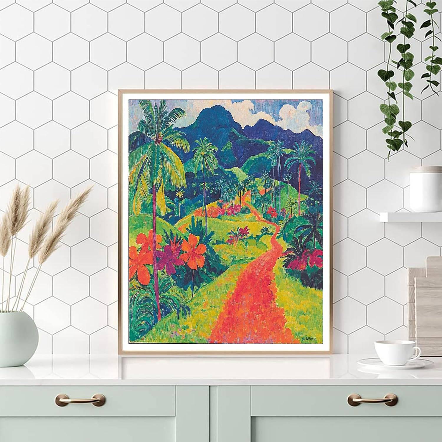Paul Gauguin Inspired Tropical Landscape Painting by numbers kit