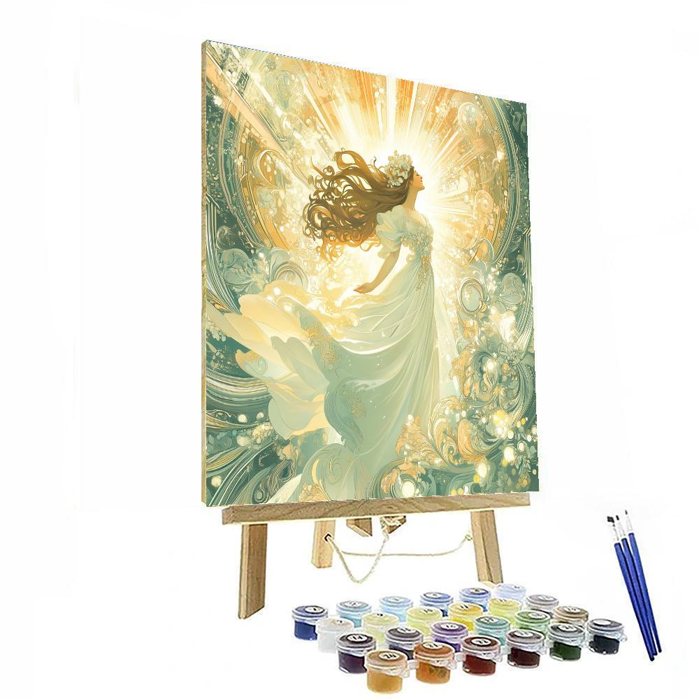 Alphonse Mucha Inspired Festival Poster Paint by numbers art