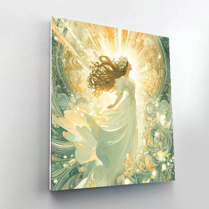 Alphonse Mucha Inspired Festival Poster Paint by numbers art