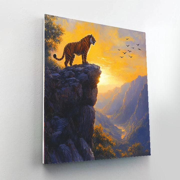 Shere Khan Tall Gaze Paint by numbers art