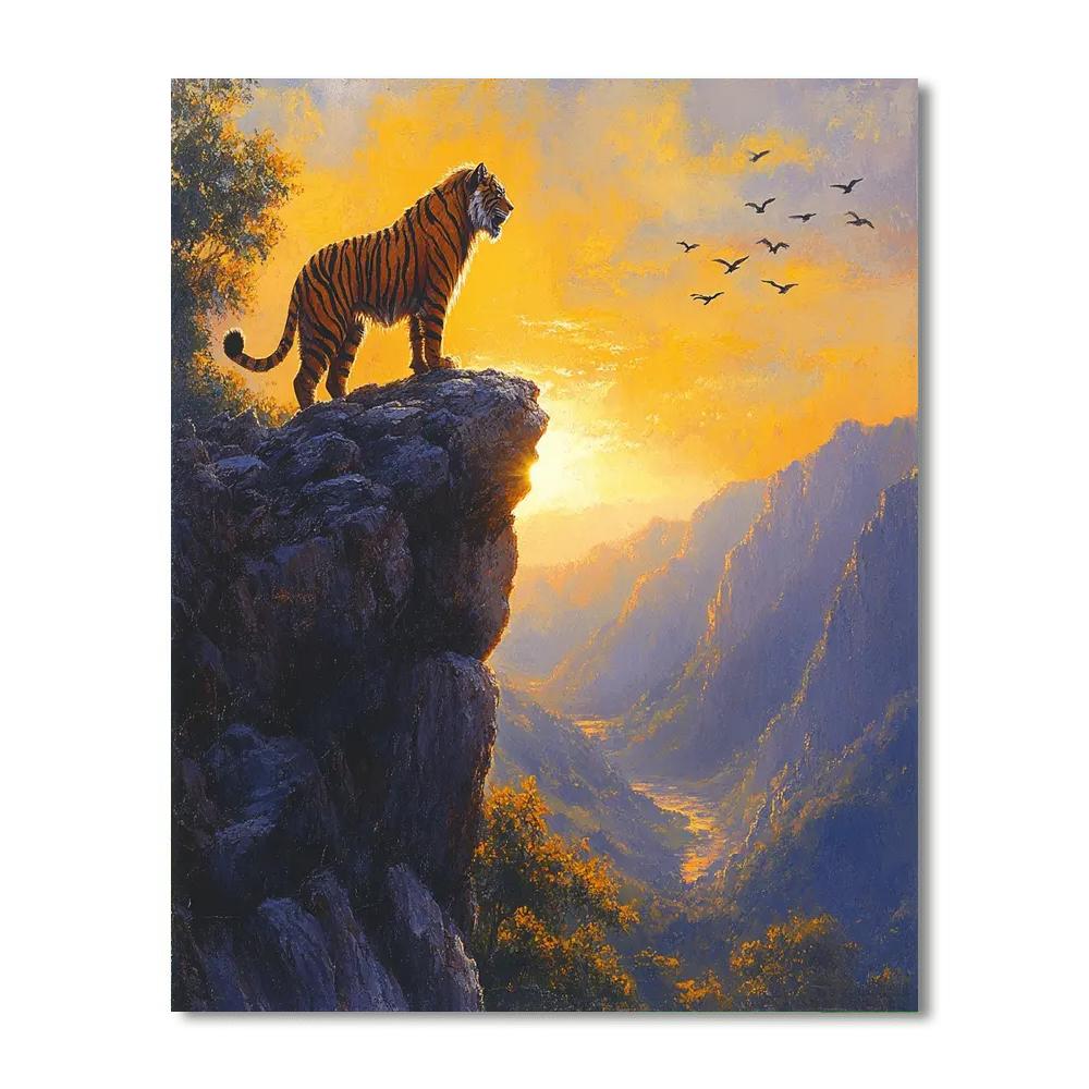 Shere Khan Tall Gaze Paint by numbers art