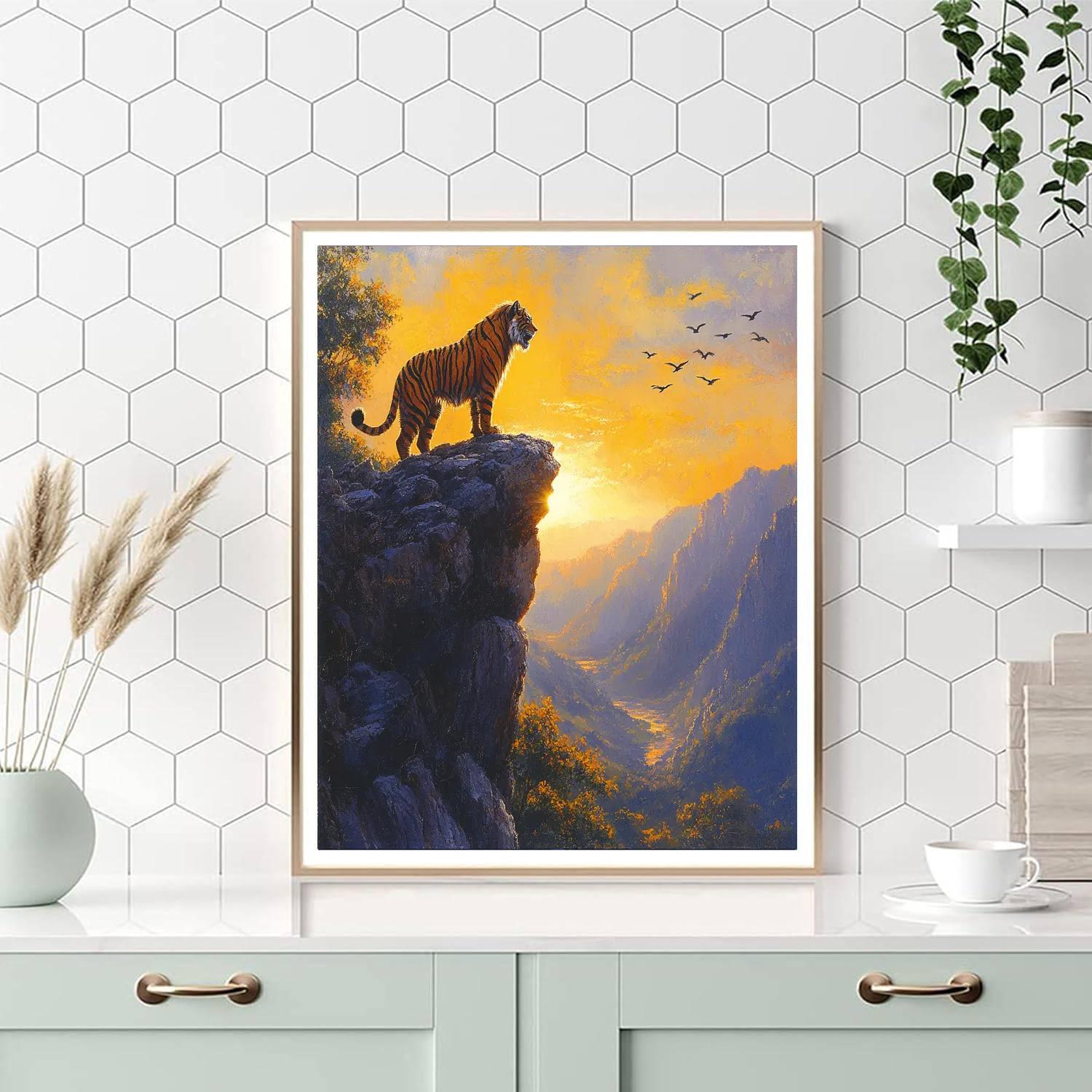 Shere Khan Tall Gaze Paint by numbers art