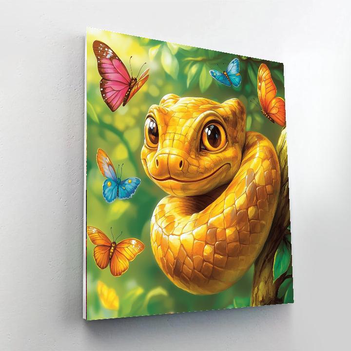 Kaa Curious Coil Number painting