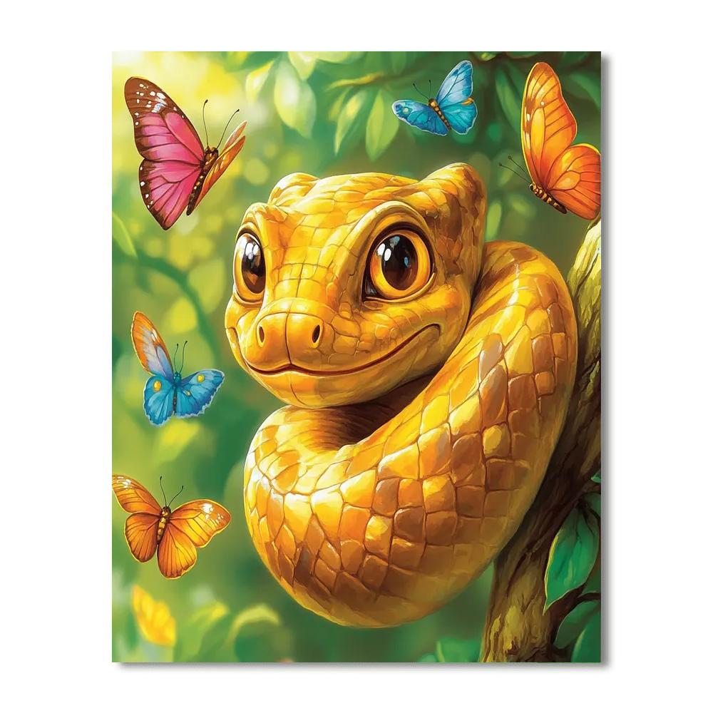 Kaa Curious Coil Number painting