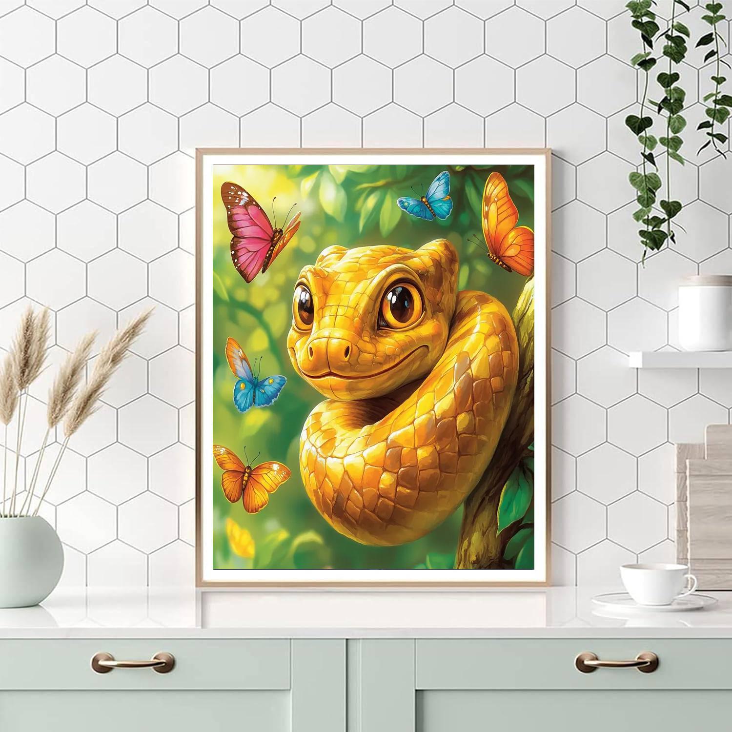 Kaa Curious Coil Number painting