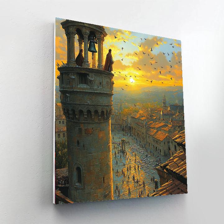 Quasimodo Bell Tower View paint by color