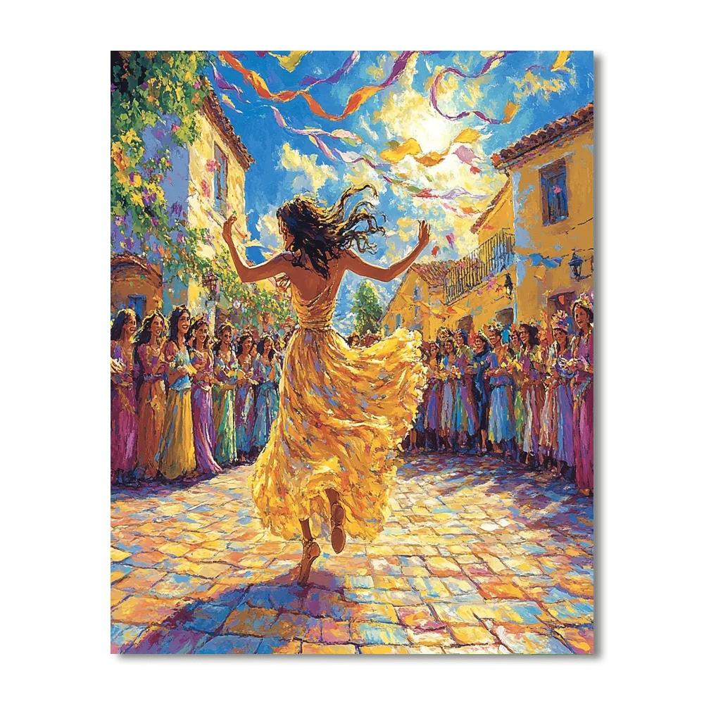 Esmeralda Dance Circle paint by numbers