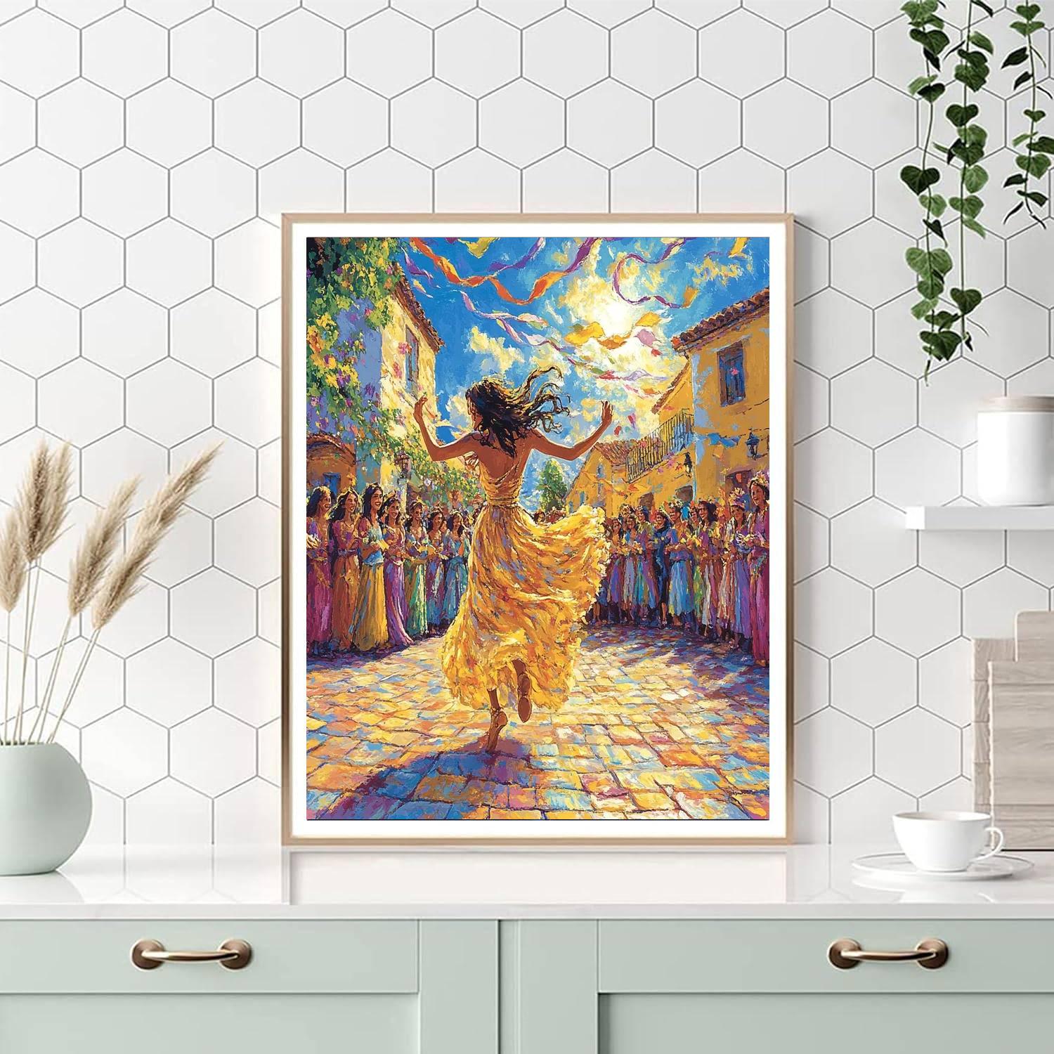 Esmeralda Dance Circle paint by numbers