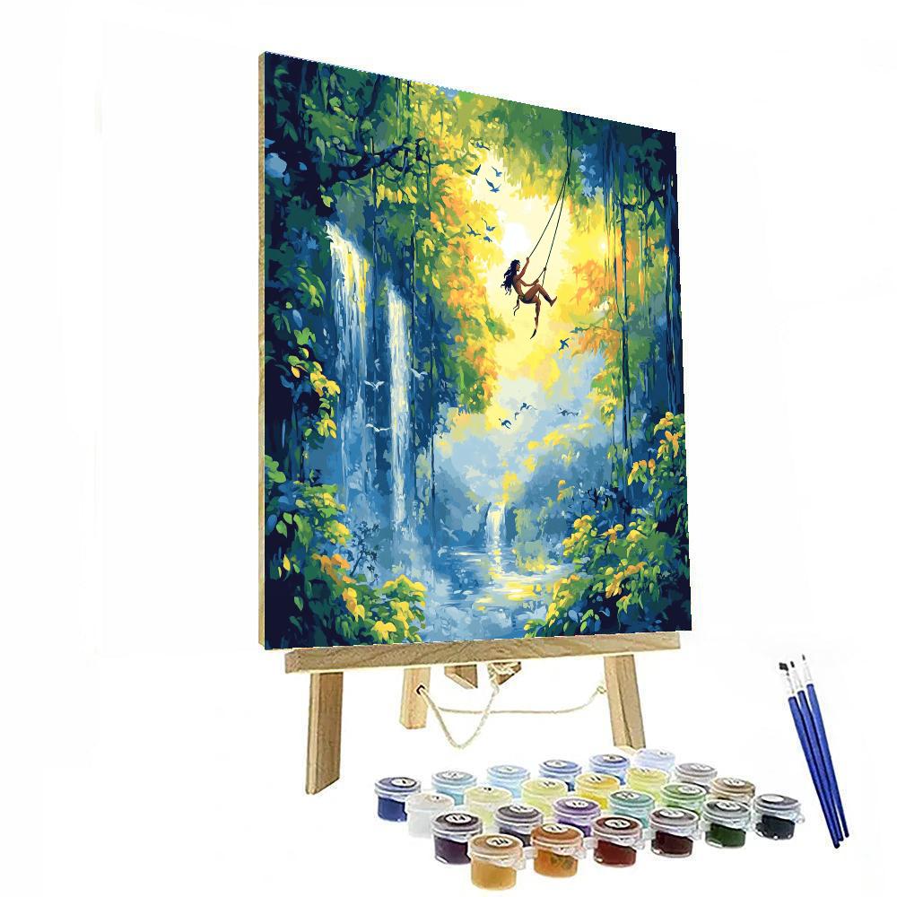 Tarzan Tree Swing DIY paint by numbers