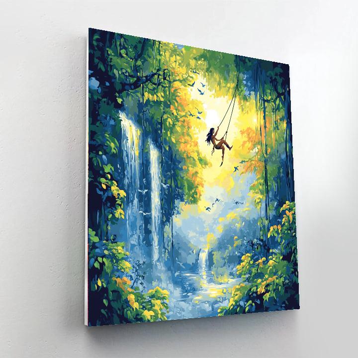 Tarzan Tree Swing DIY paint by numbers