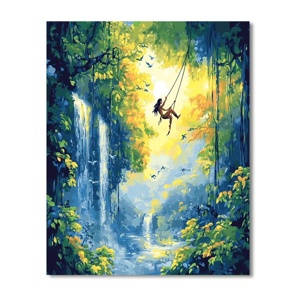 Tarzan Tree Swing DIY paint by numbers