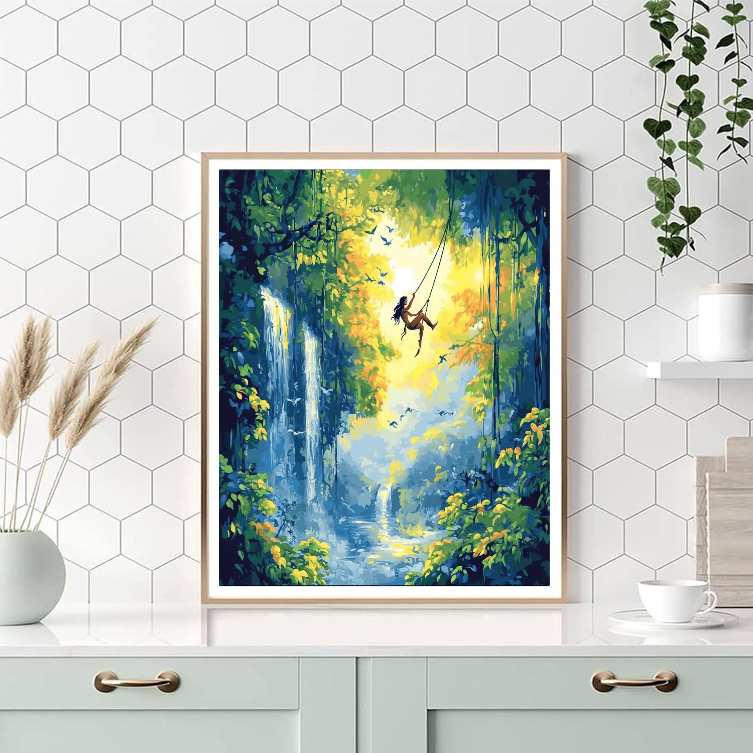 Tarzan Tree Swing DIY paint by numbers