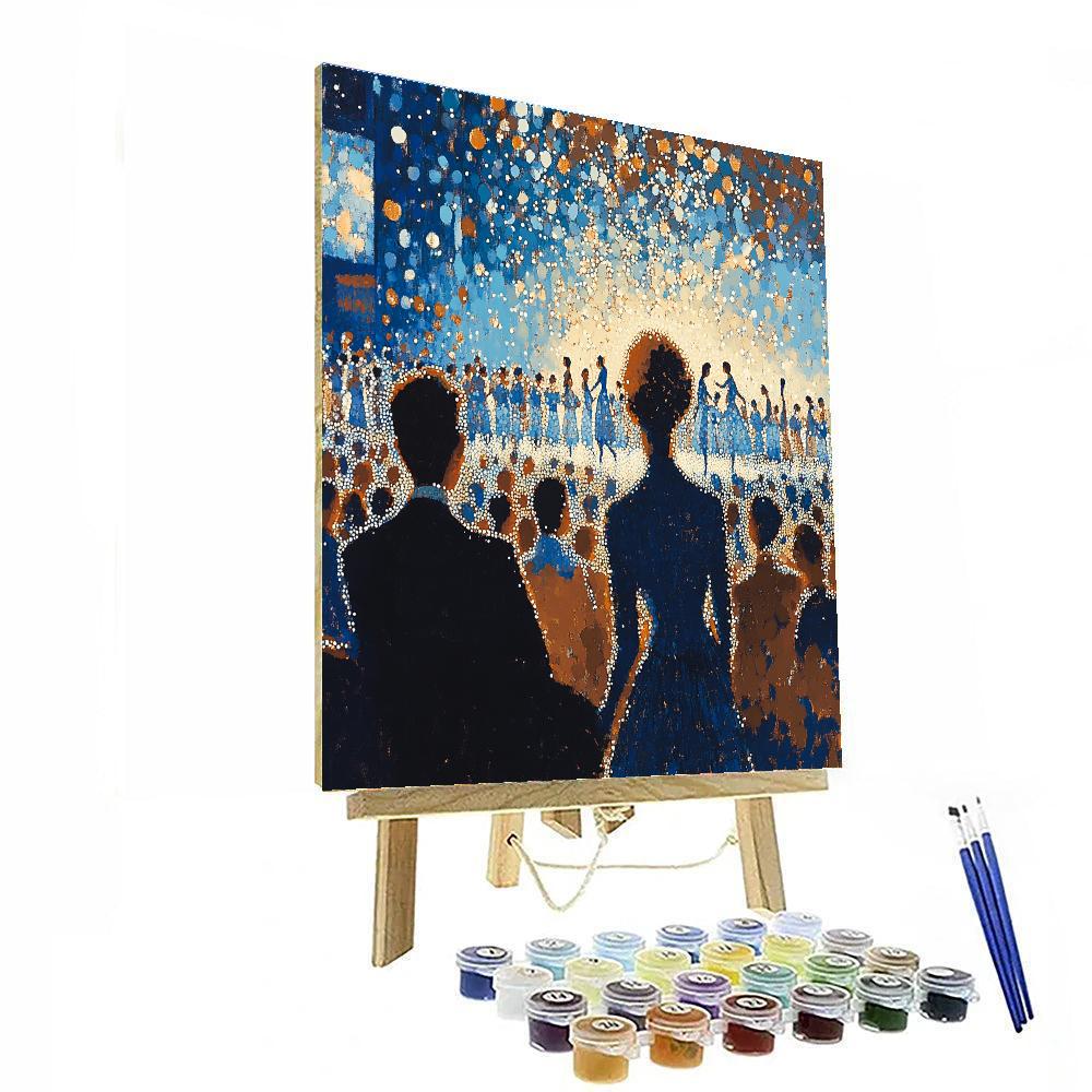Georges Seurat Inspired Ballet Audience paint by numbers