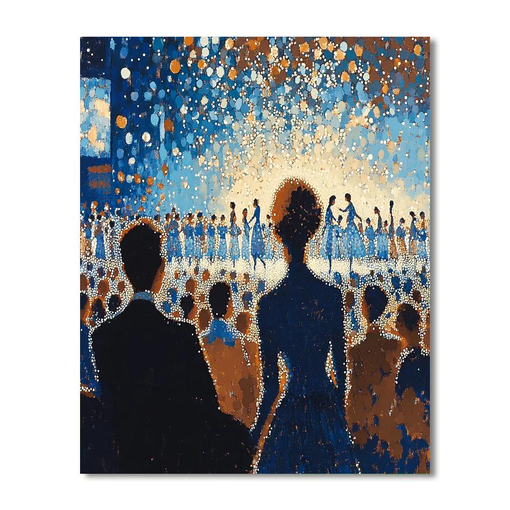 Georges Seurat Inspired Ballet Audience paint by numbers