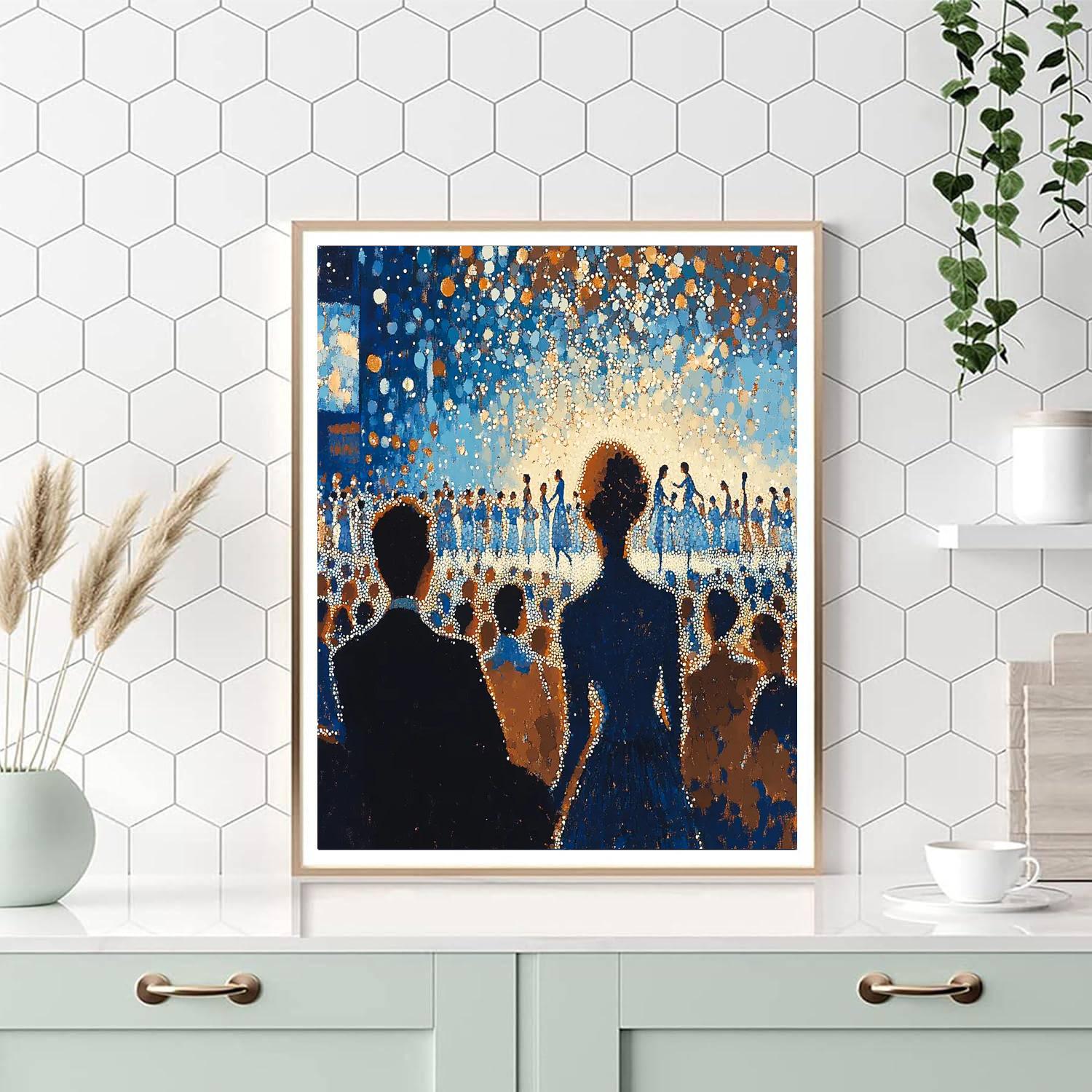 Georges Seurat Inspired Ballet Audience paint by numbers
