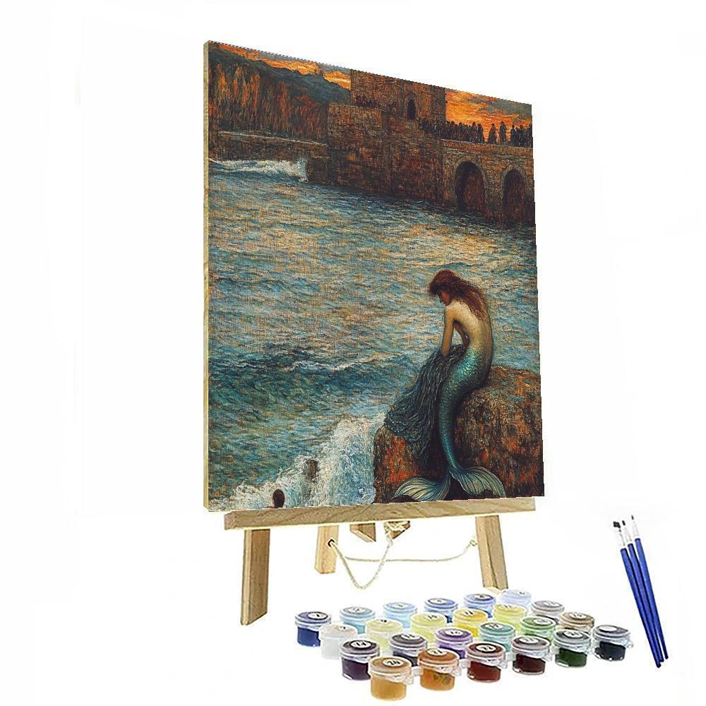John William Waterhouse Inspired Mermaid’s Lament Number painting