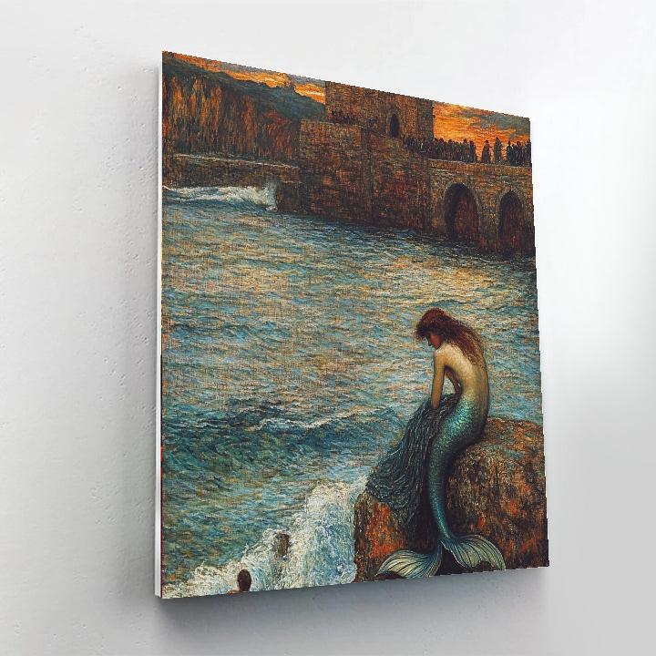 John William Waterhouse Inspired Mermaid’s Lament Number painting