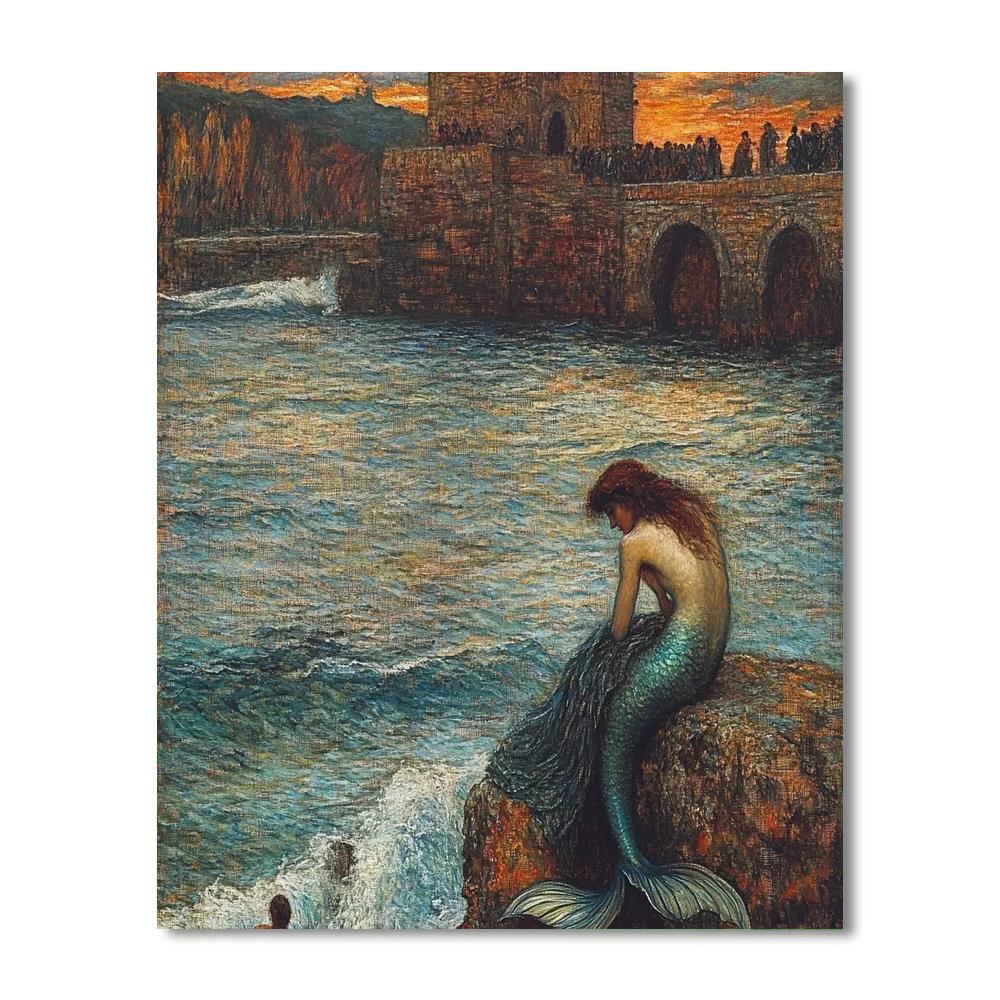 John William Waterhouse Inspired Mermaid’s Lament Number painting