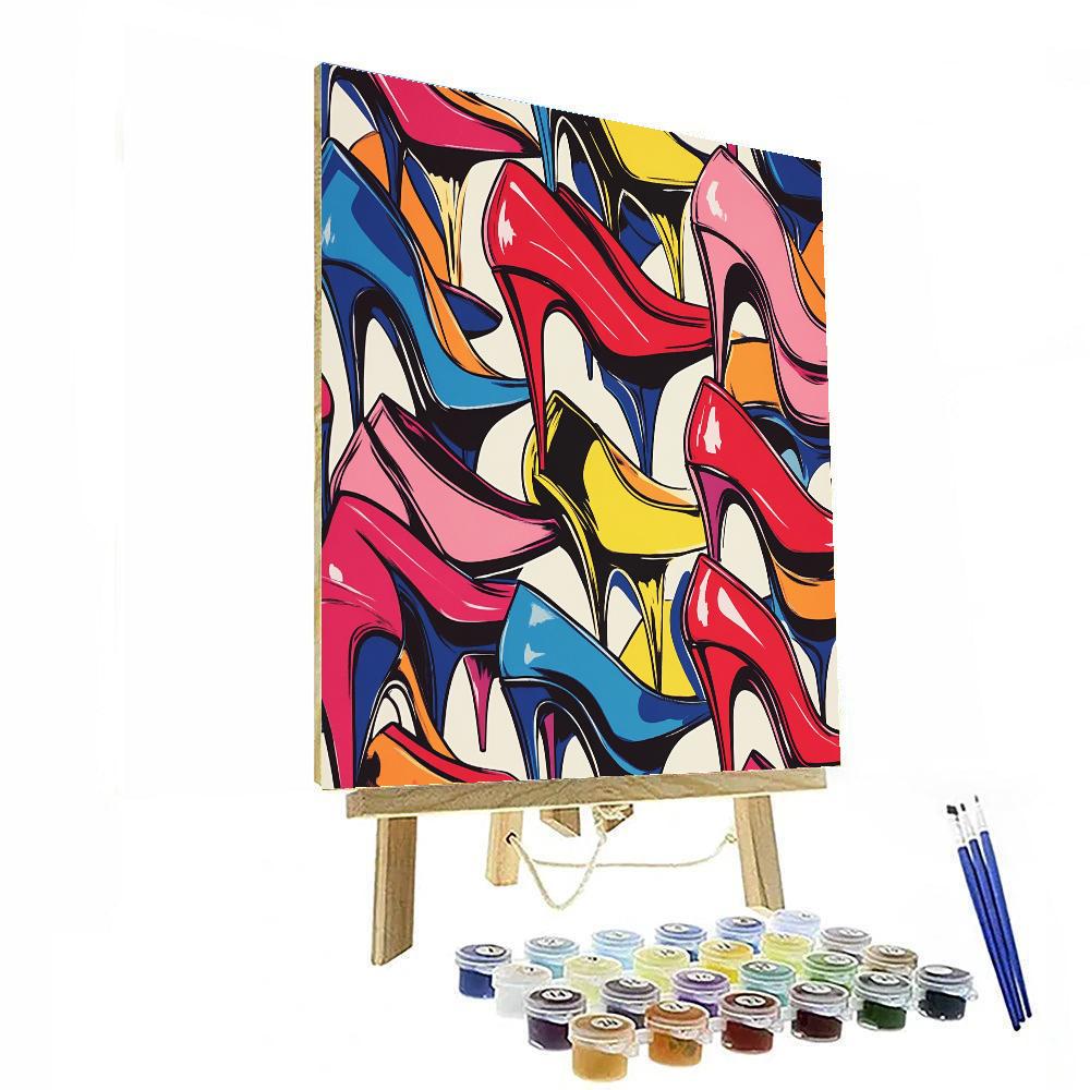 Andy Warhol Inspired Pop Art Shoes Paint by numbers kits
