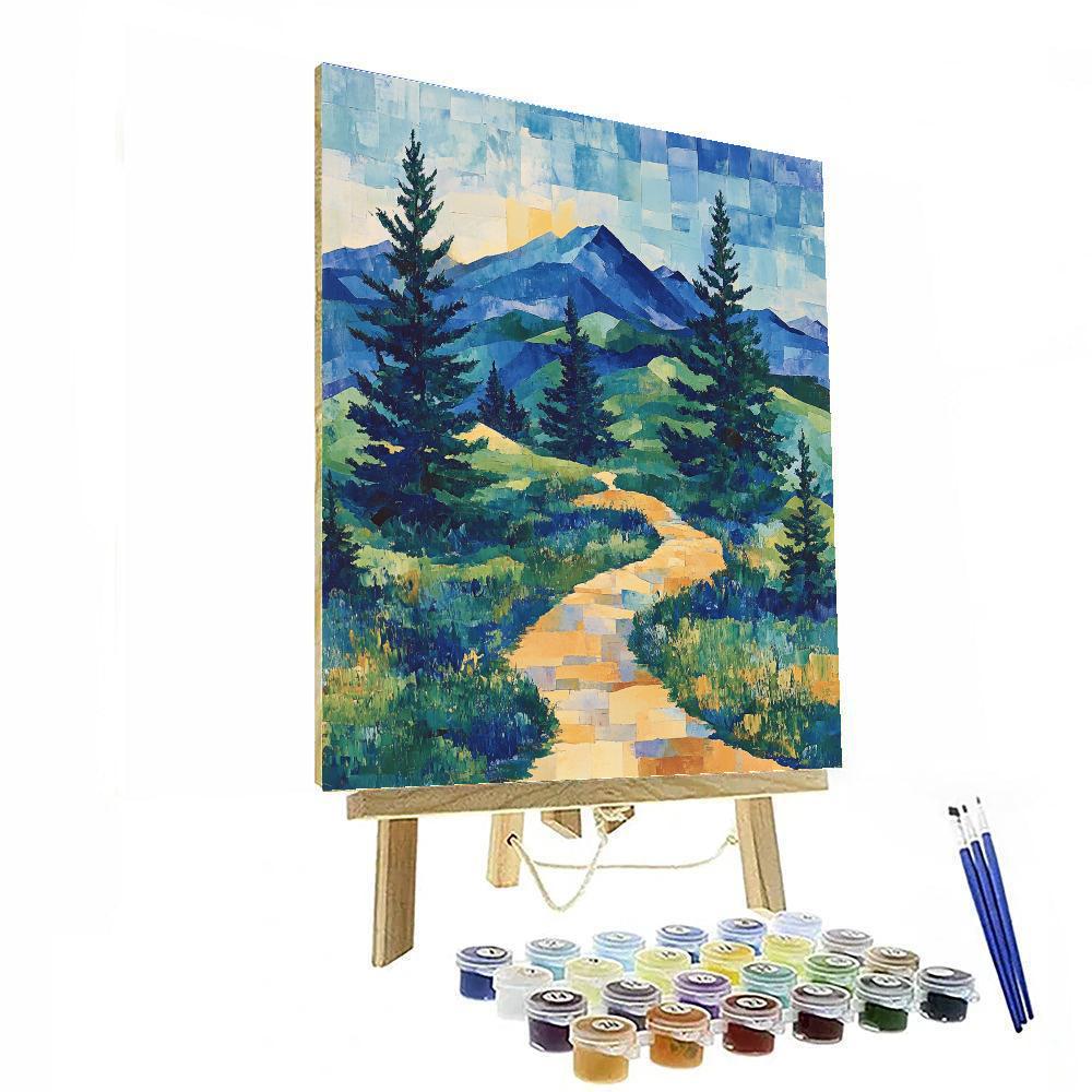 Paul Cézanne Inspired Mountain Landscape Numbered painting kits