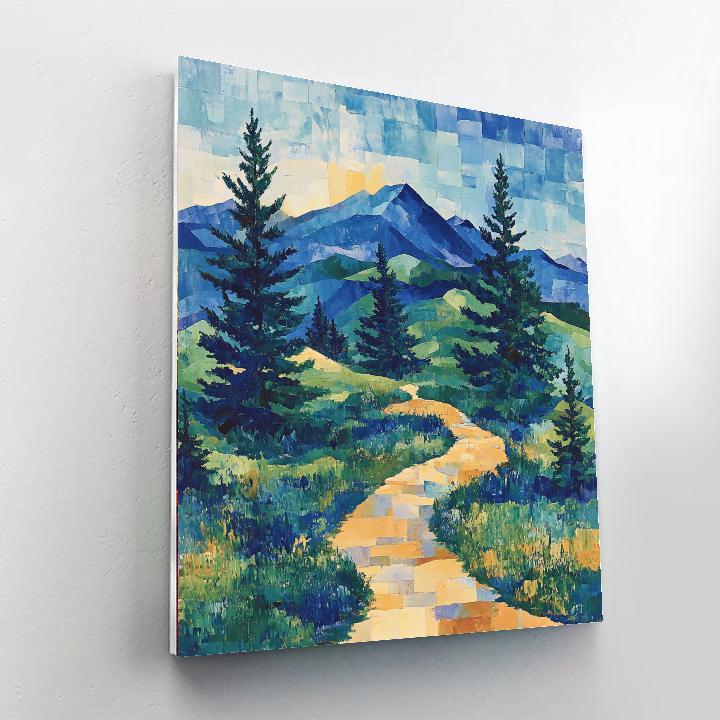 Paul Cézanne Inspired Mountain Landscape Numbered painting kits