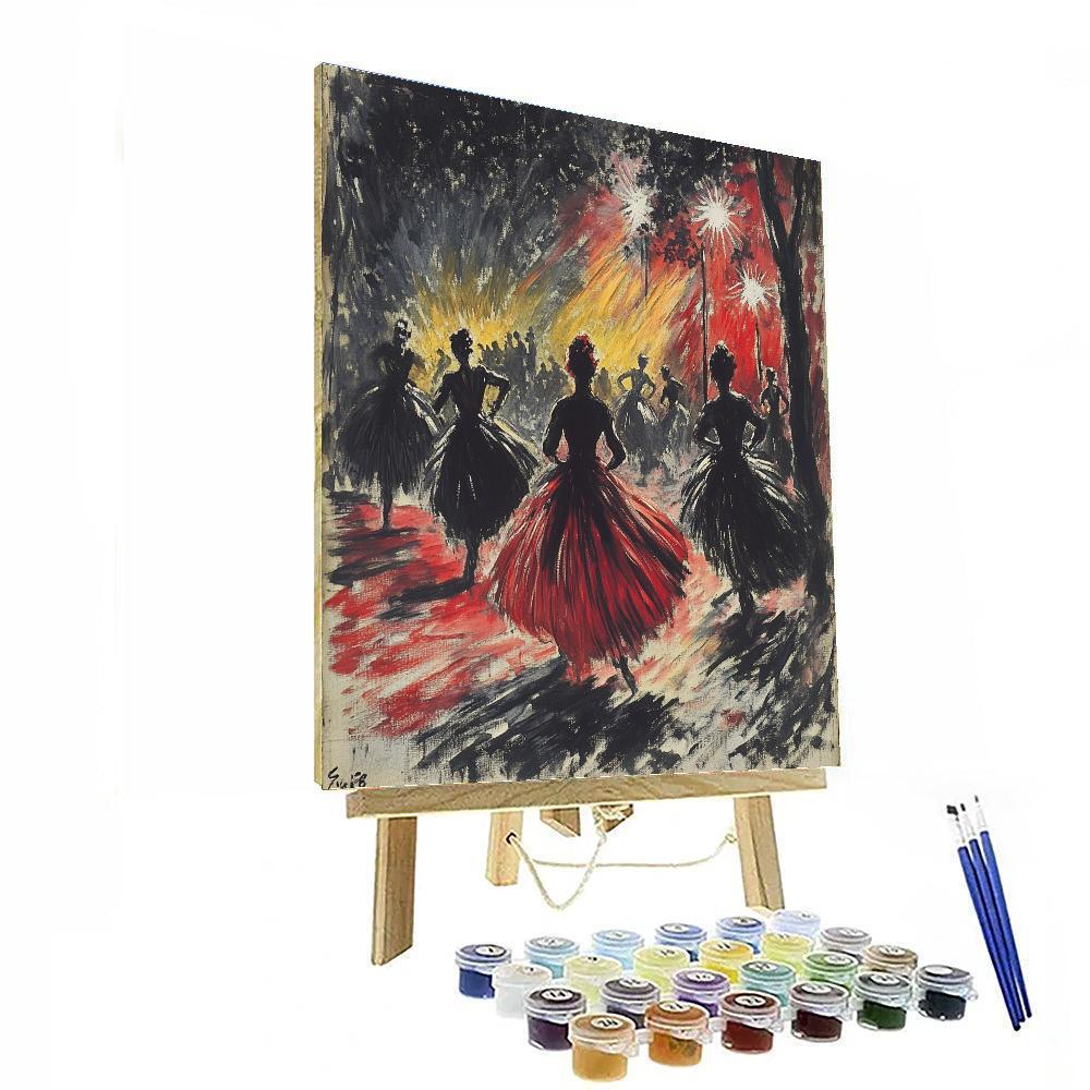 Henri Toulouse-Lautrec Inspired Cabaret Dance Number painting
