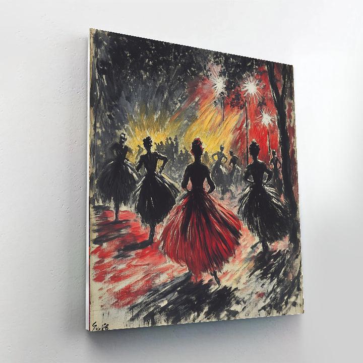 Henri Toulouse-Lautrec Inspired Cabaret Dance Number painting