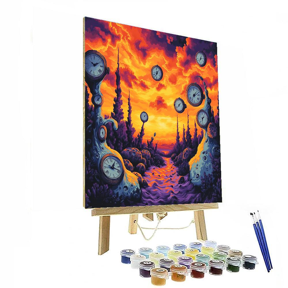 Salvador Dali Inspired Surreal Ocean DIY paint by numbers