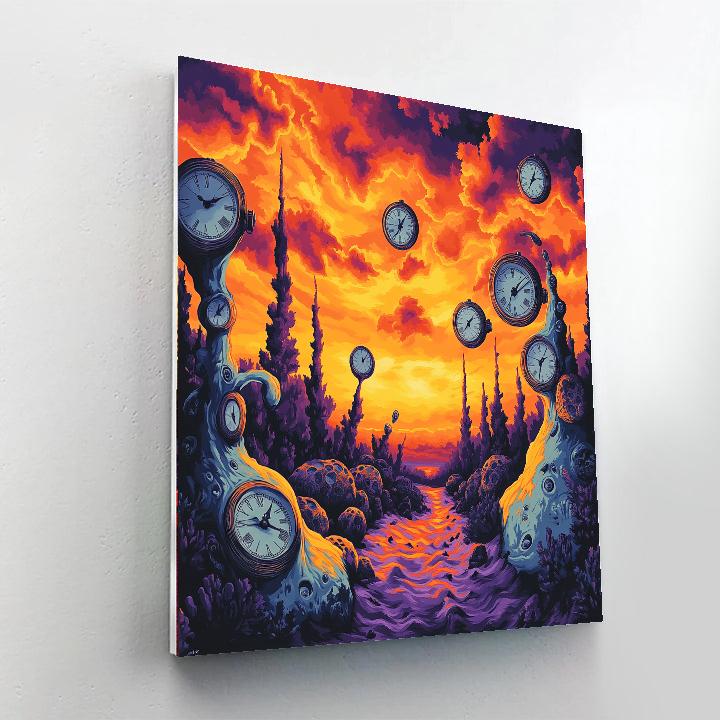 Salvador Dali Inspired Surreal Ocean DIY paint by numbers