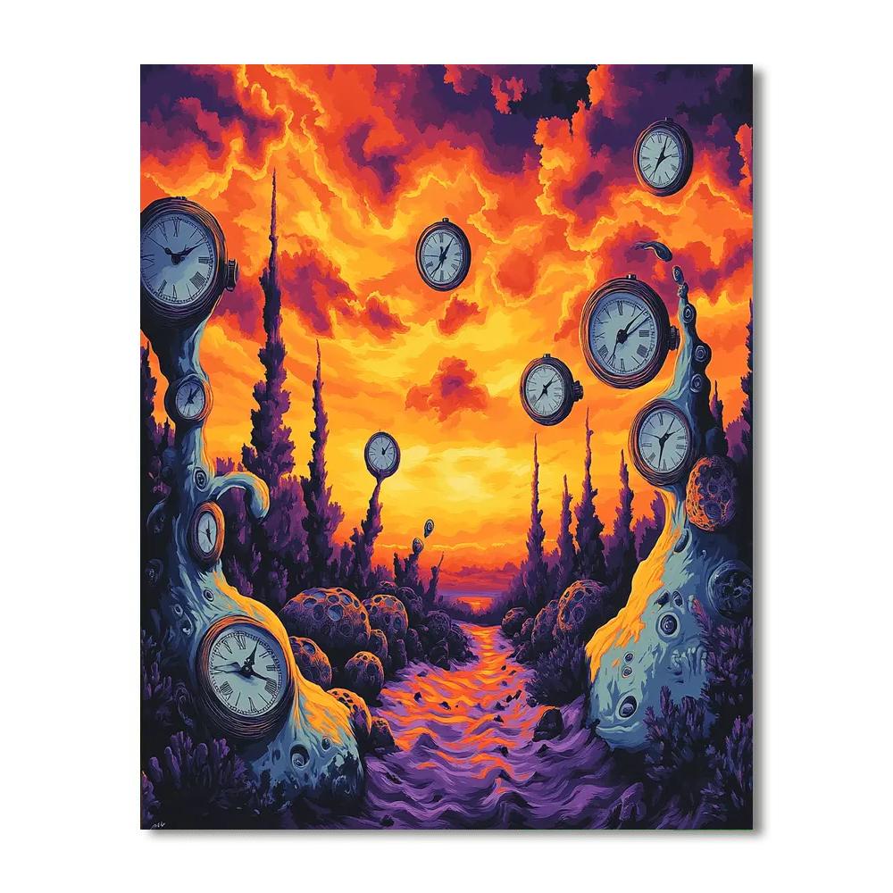 Salvador Dali Inspired Surreal Ocean DIY paint by numbers