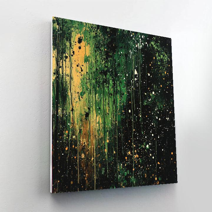 Jackson Pollock Inspired Forest Abstract Number painting