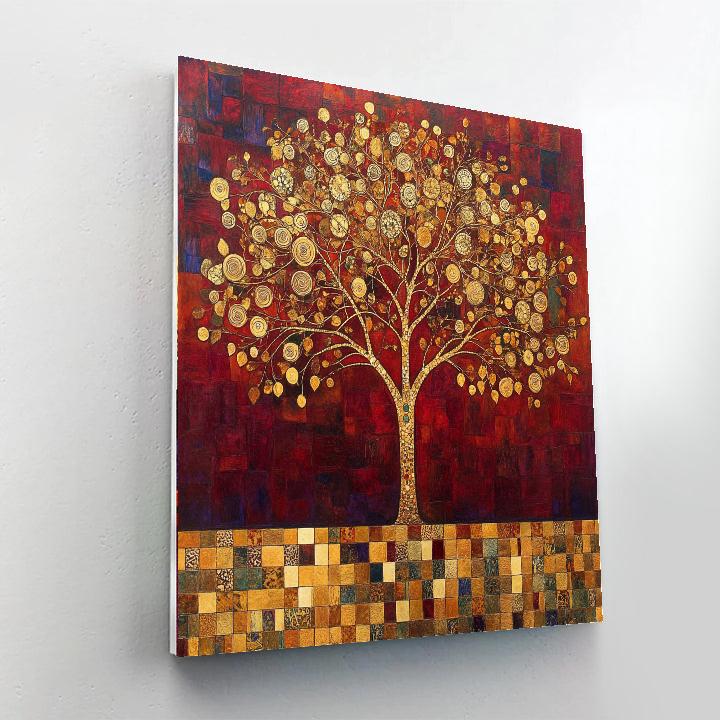 Gustav Klimt Inspired Winter Tree Patterns Paint by numbers kits
