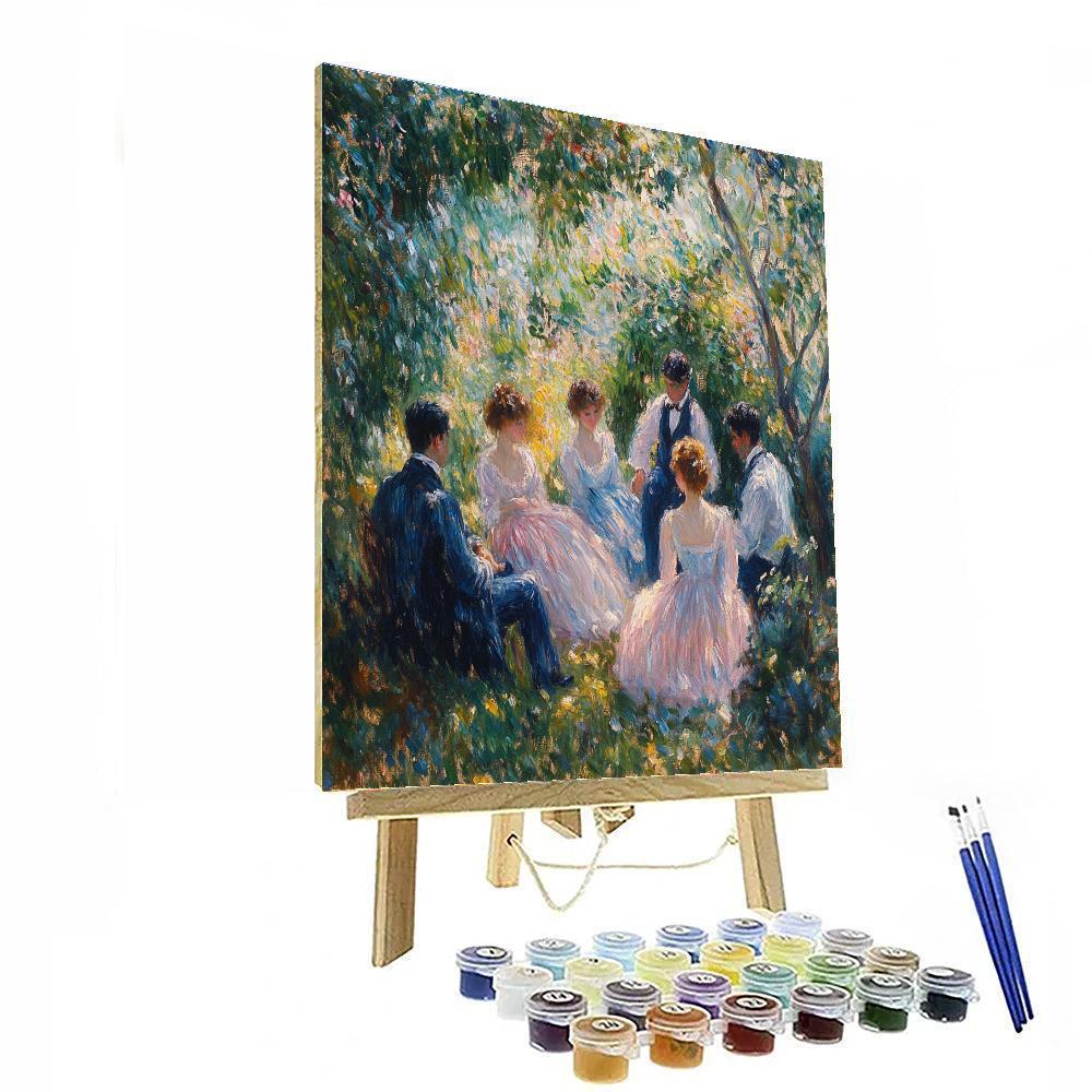 Pierre-Auguste Renoir Inspired Garden Picnic paint by color