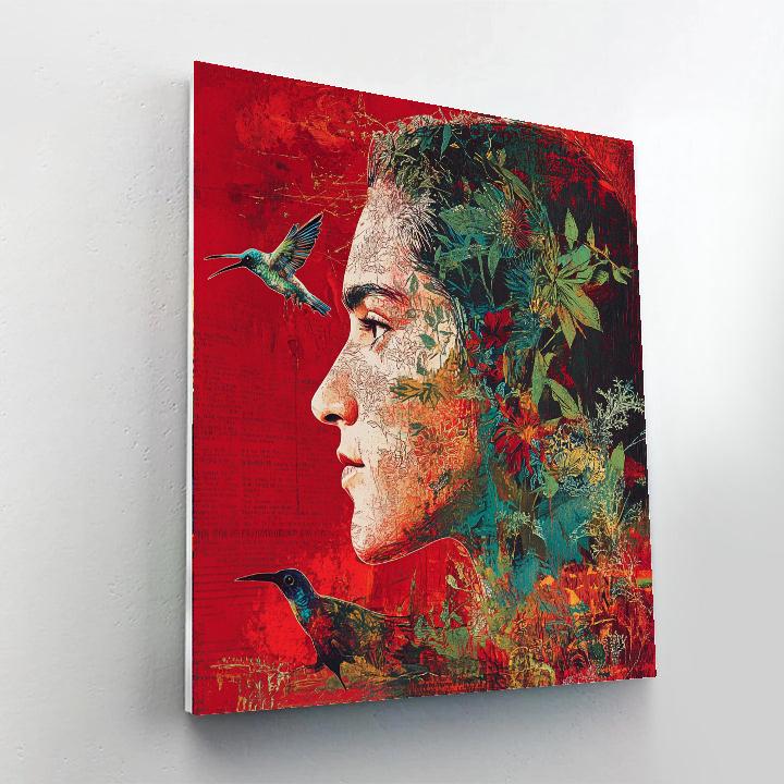 Frida Kahlo Inspired Self Portrait With Animal Spirits Paint by numbers art