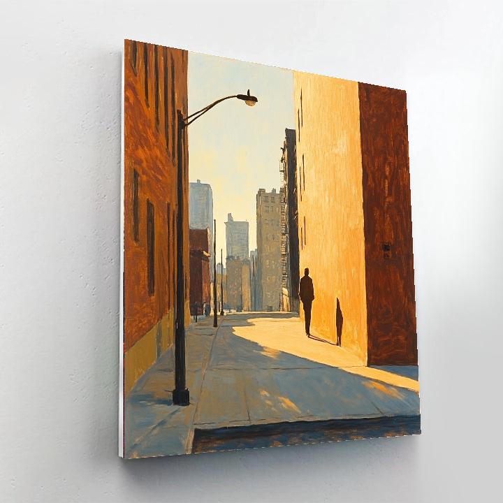 Edward Hopper Inspired Lonely Street Number painting