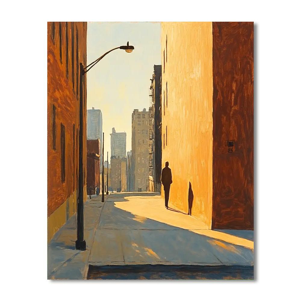 Edward Hopper Inspired Lonely Street Number painting