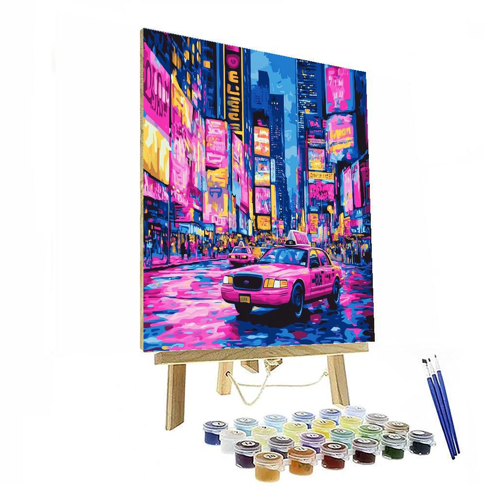 Andy Warhol Inspired Neon City Lights Paint by numbers art