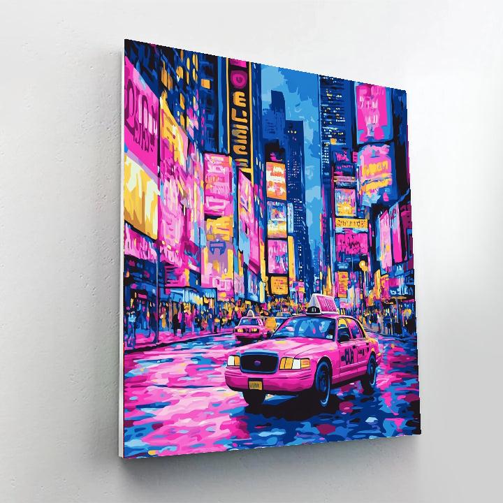 Andy Warhol Inspired Neon City Lights Paint by numbers art