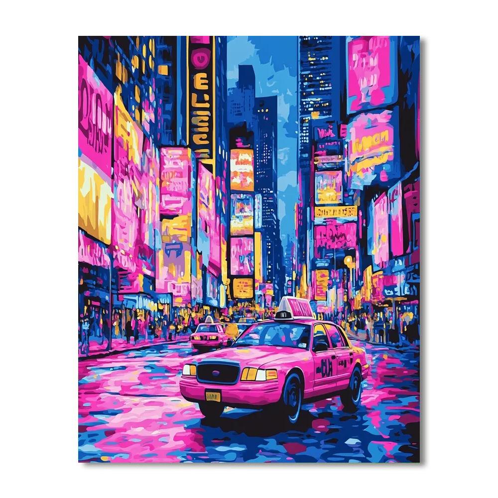 Andy Warhol Inspired Neon City Lights Paint by numbers art