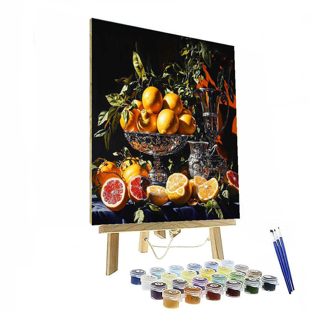 Caravaggio Inspired Dramatic Still Life painting number kit