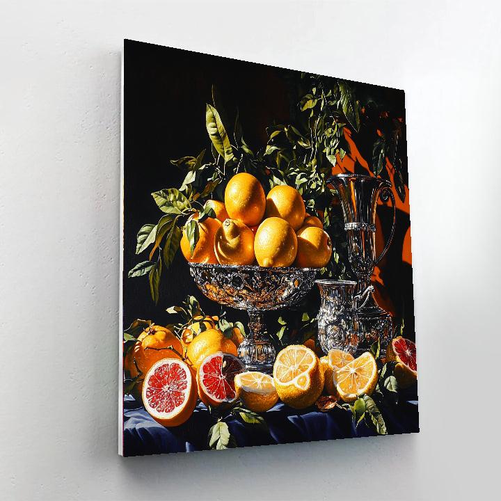 Caravaggio Inspired Dramatic Still Life painting number kit