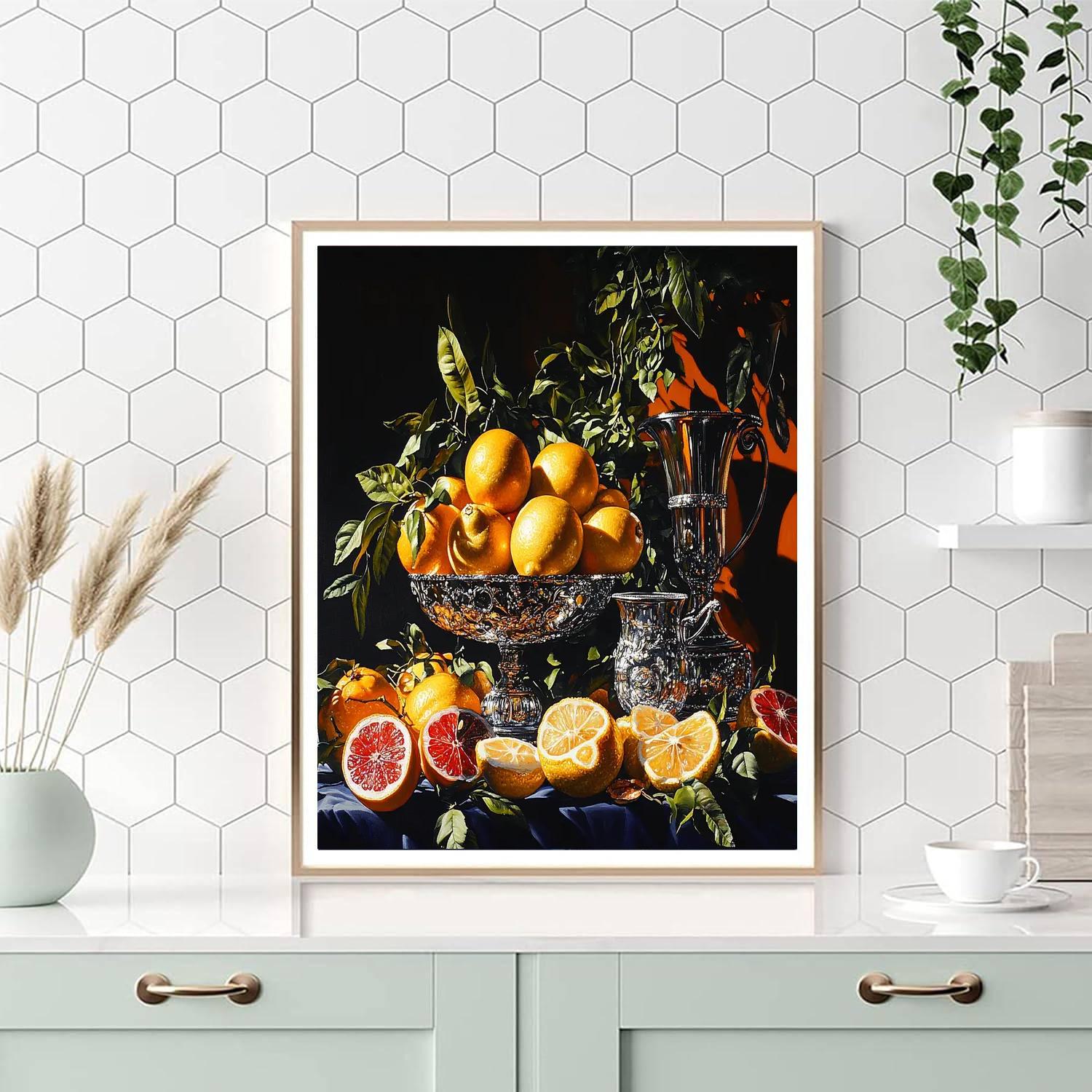 Caravaggio Inspired Dramatic Still Life painting number kit