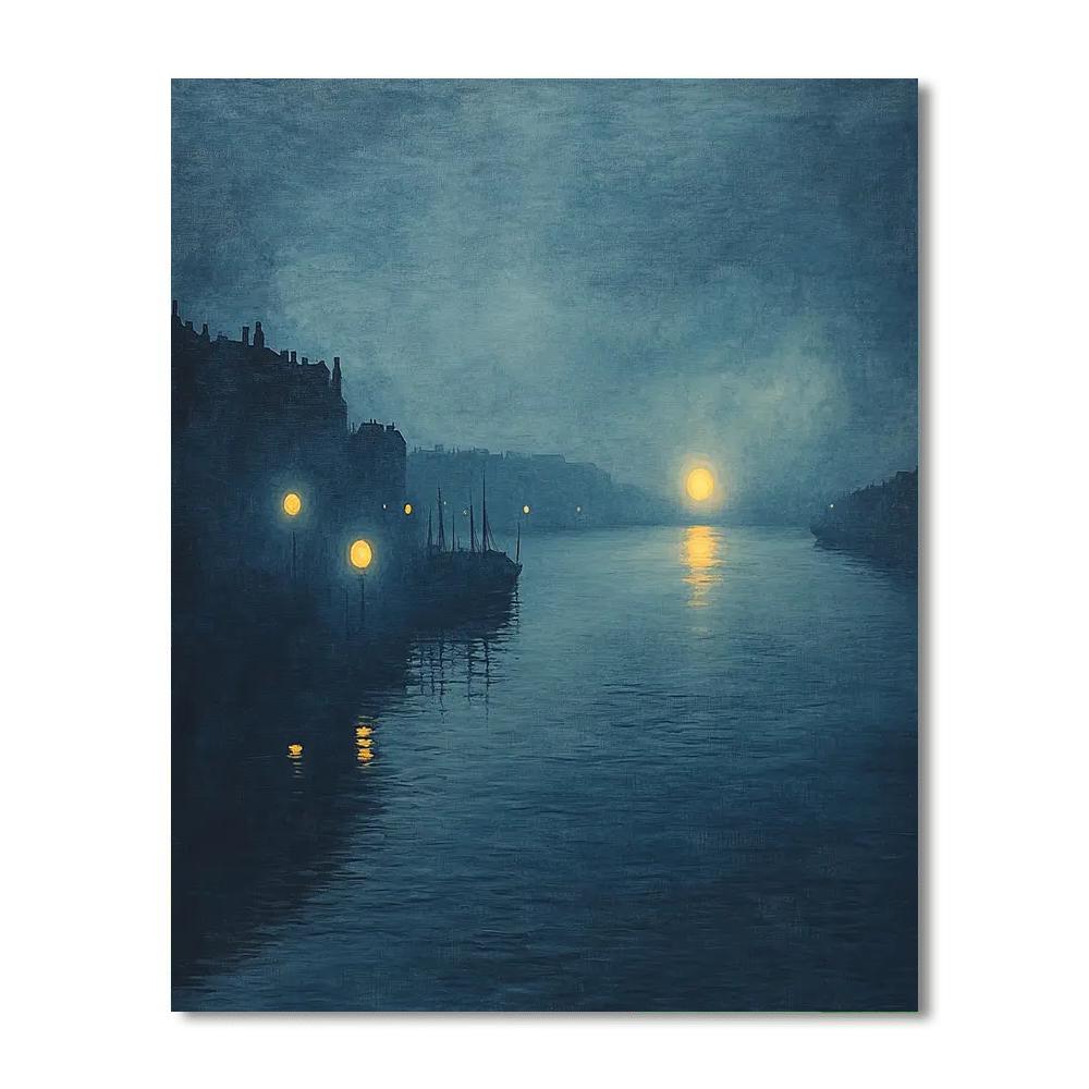 James McNeill Whistler Inspired Nocturne Harbor Paint by numbers art