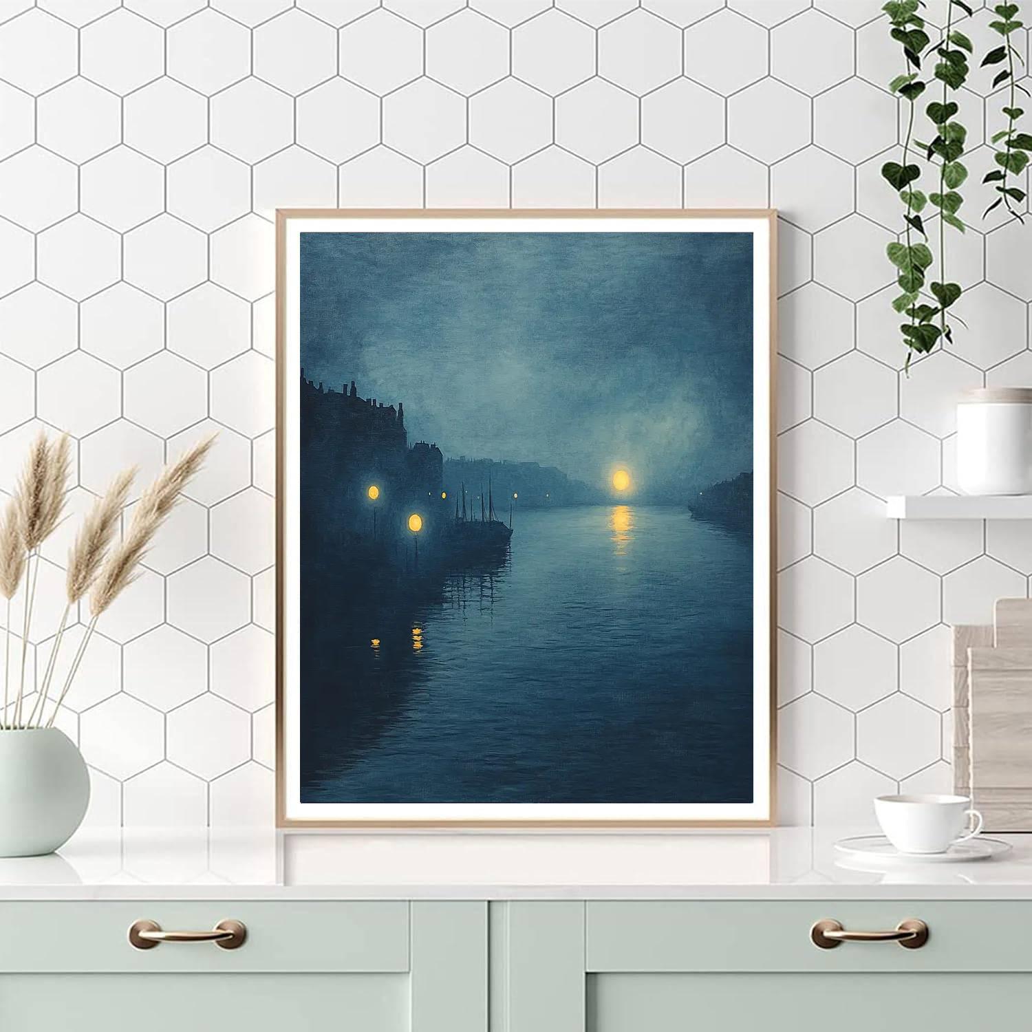 James McNeill Whistler Inspired Nocturne Harbor Paint by numbers art