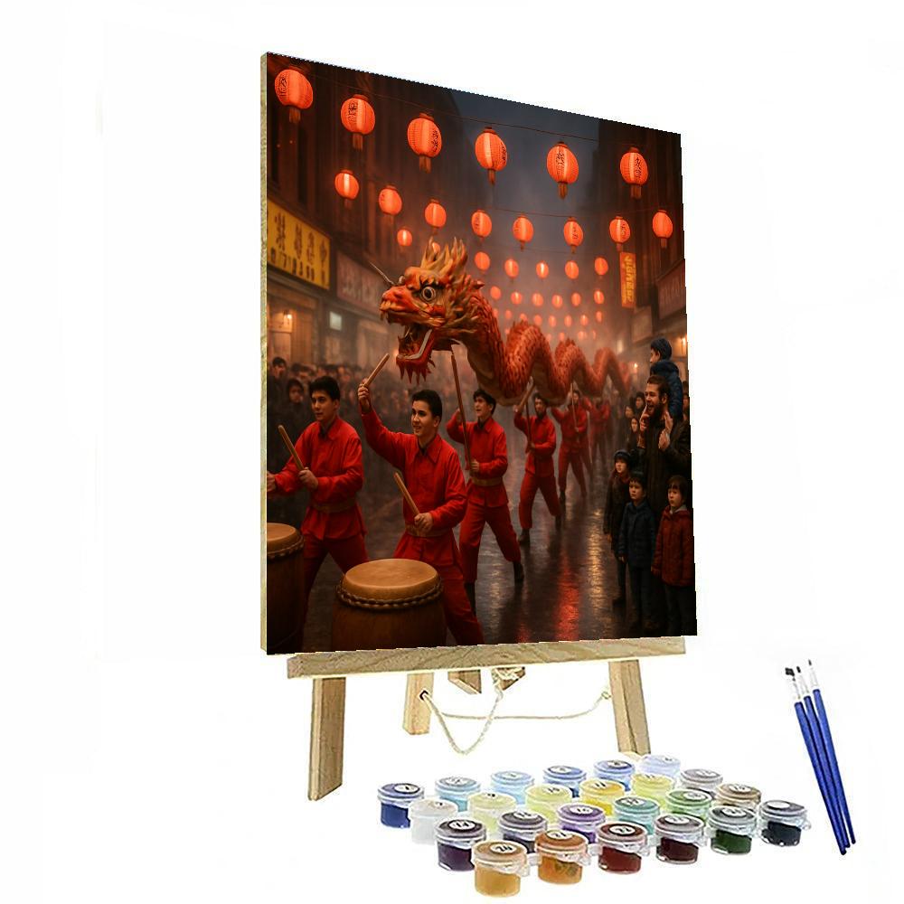 Lunar New Year Dragon Parade Paint by numbers art